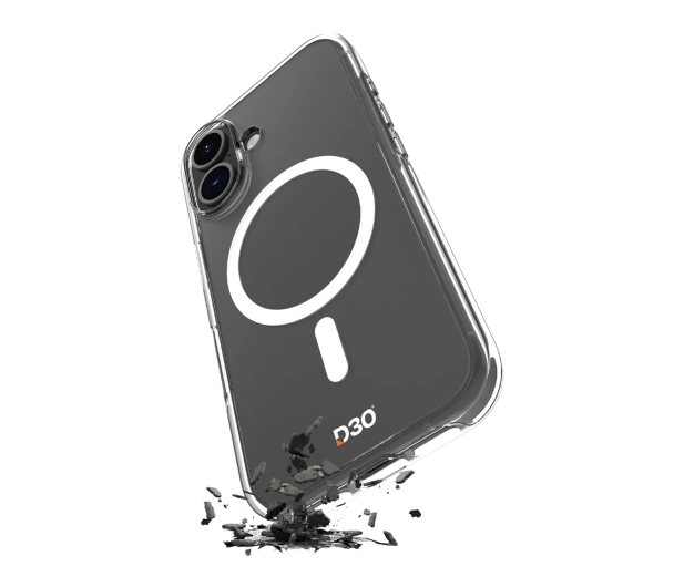 Puro Impact Clear D3O MagSafe do iPhone 16 Plus - przezroczyste - 1346217 - zdjęcie 2